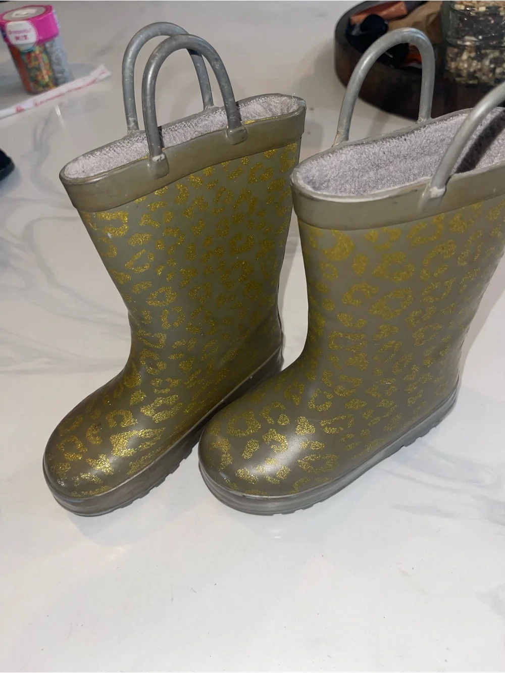 Girls Glitter Rain Boots